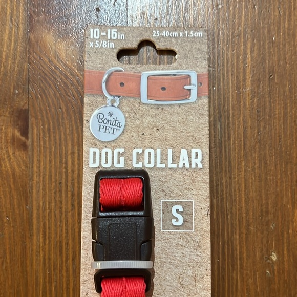 Bonita Pet Small Dog Collar Red - Picture 2 of 4